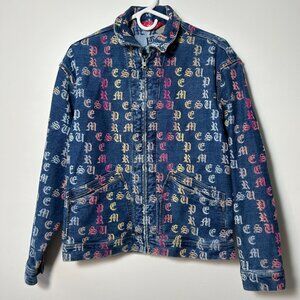 Supreme Jacquard Gradient Denim Work Jacket Size Small